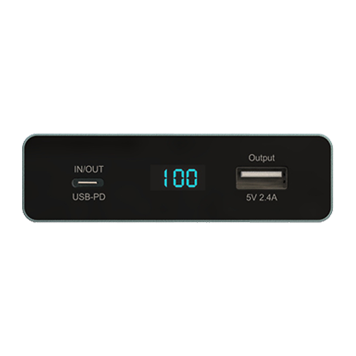 USB-C 3.0 Powerbank, 60W, 26.800mAh, LCD-skärm, grå