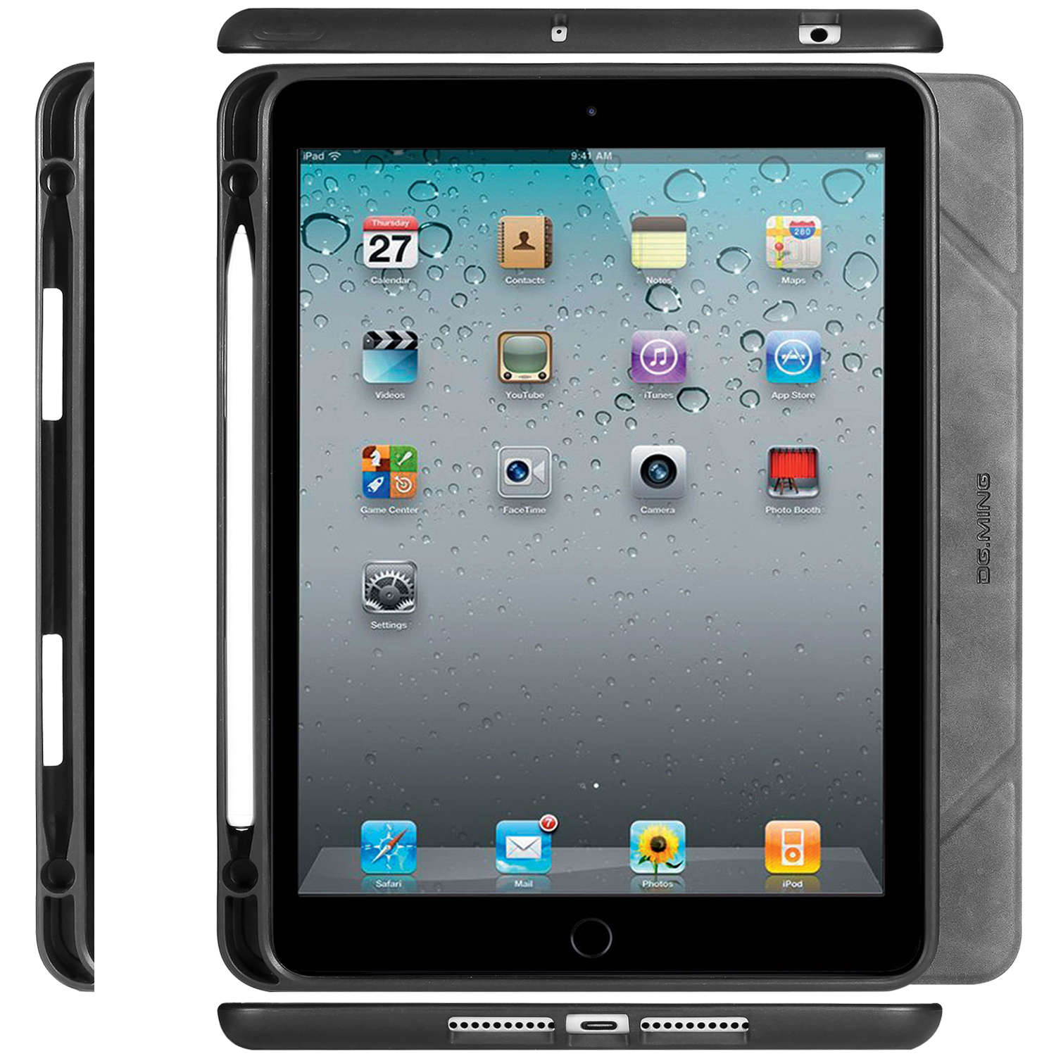DG.MING Retro Style fodral till iPad Mini 4/5, grå