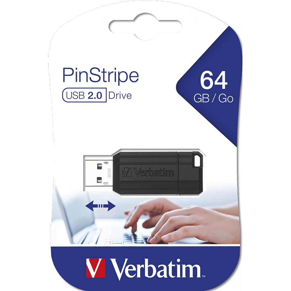 64GB USB-minne Verbatim PinStripe