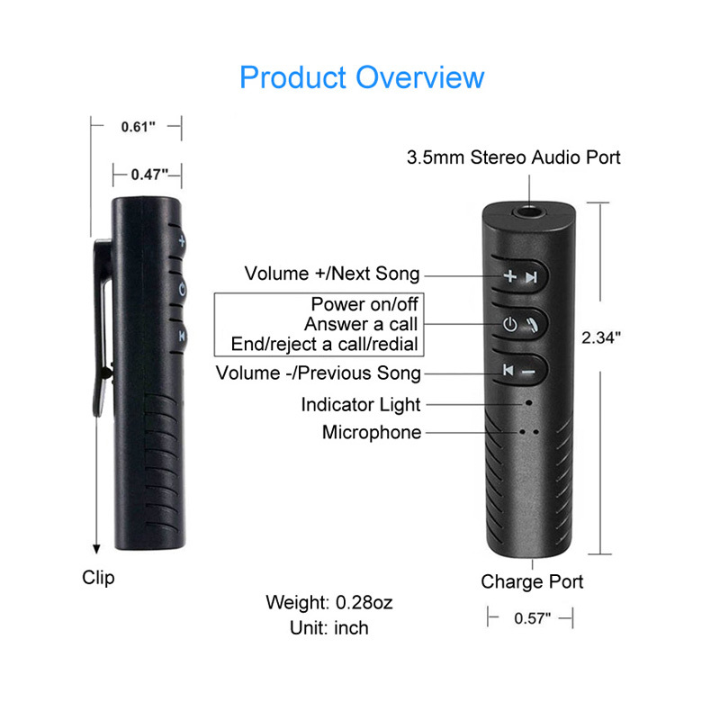 Bluetooth mottagare, 3.5mm