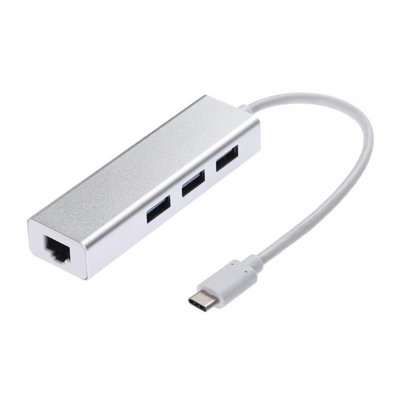 Super Speed USB 3.1 USB-C, USB 3.0, 4 portar, silver