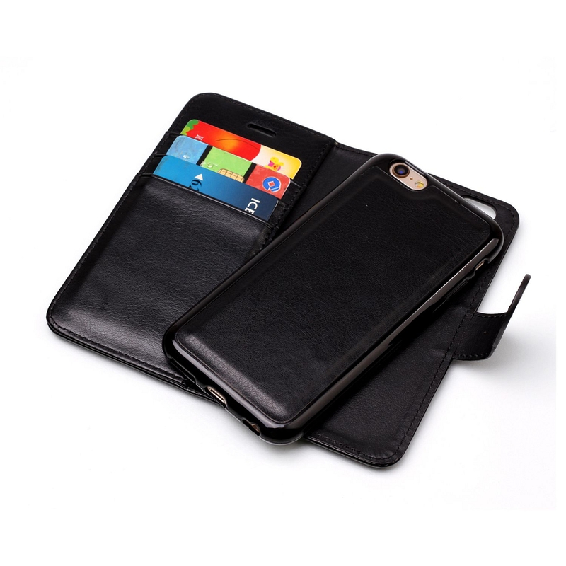 Plånboksfodral med ställ, iPhone 6/6S, svart