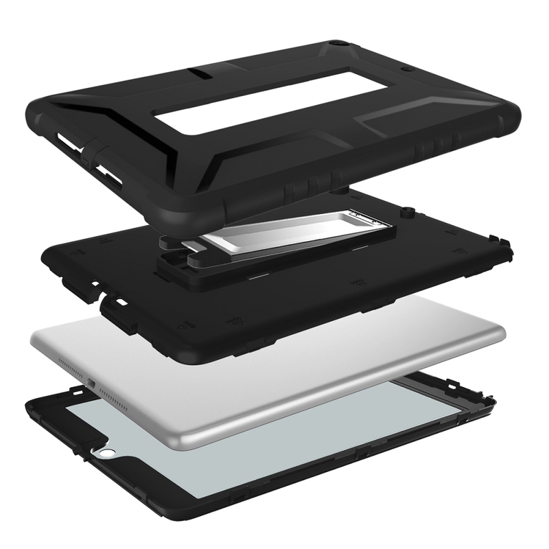 Stöttåligt skal med ställ, iPad 9.7 (2017-2018), svart