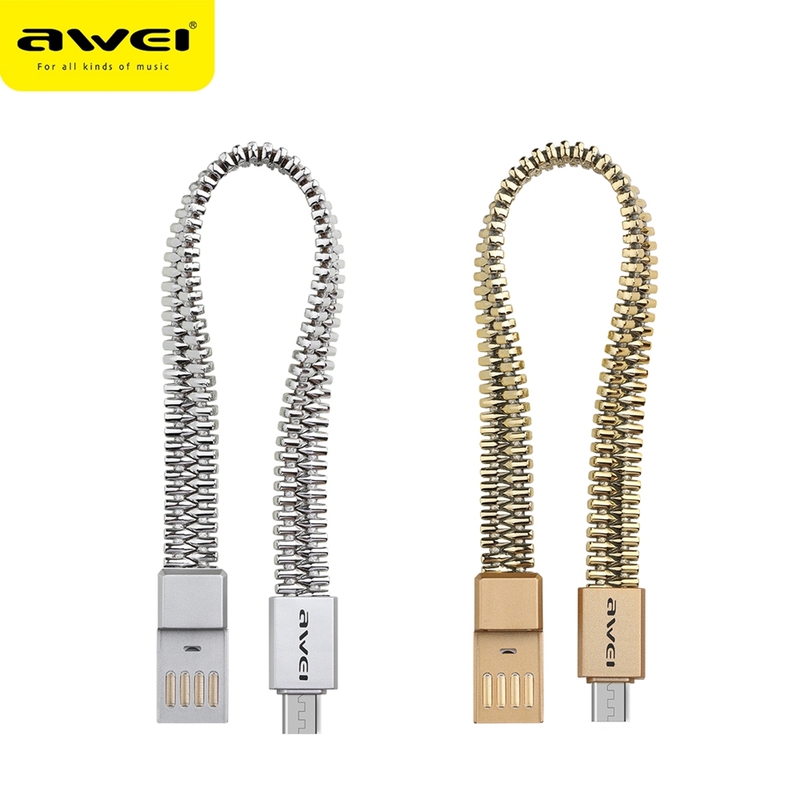 Awei 22cm USB3.0 till Micro-usb, guld
