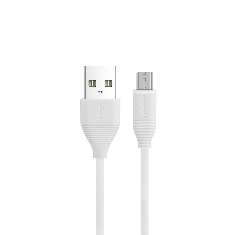 Awei USB-A till Micro USB laddning/data-kabel 1m, vit