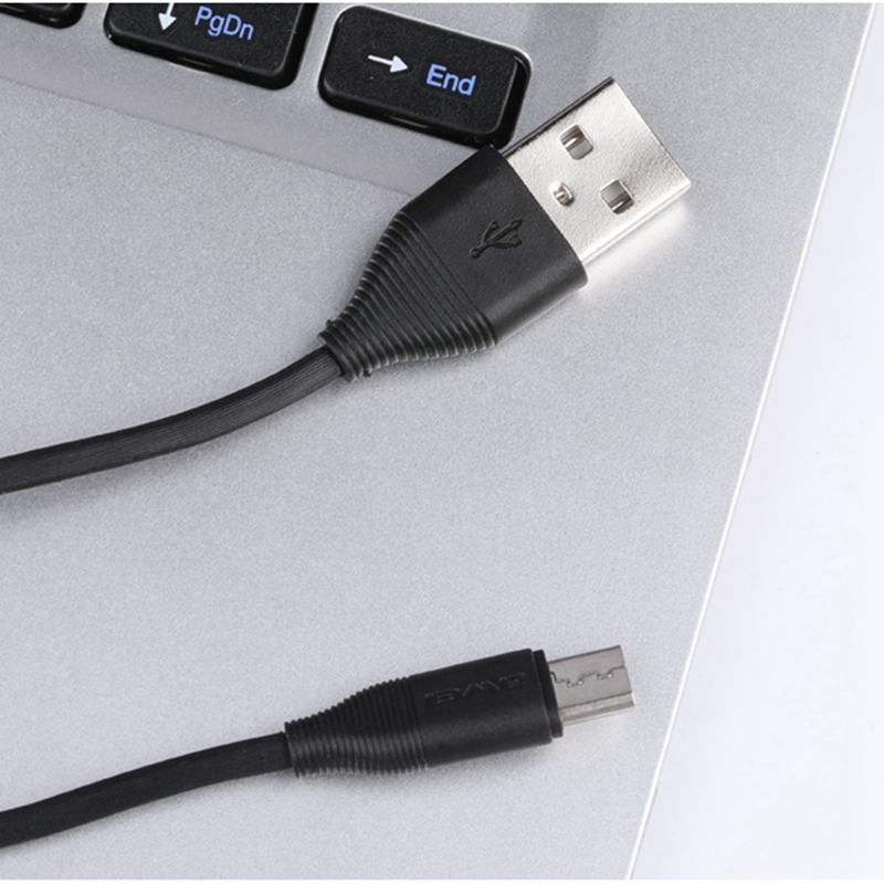 Awei USB-A till Micro USB laddning/data-kabel 1m, svart