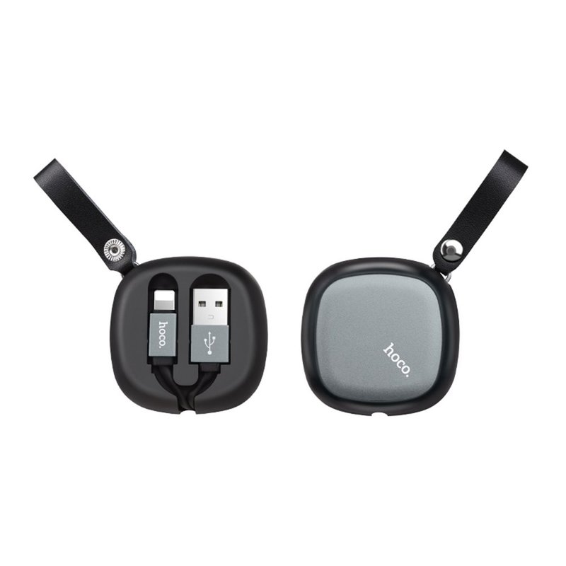 Hoco bärbar laddkabel USB-A till lightning, 0.9m