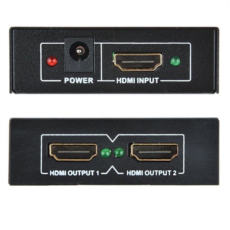 HDMI-splitter 1xHDMI till 2xHDMI, Full HD 1080p 3D