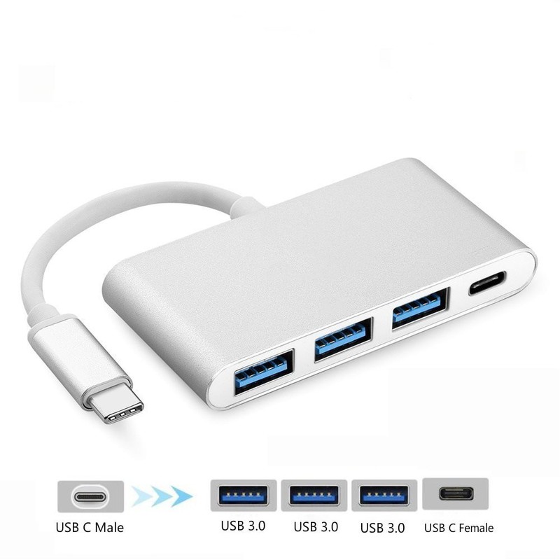 USB-C-hubb till 3st USB-A och 1st USB-C