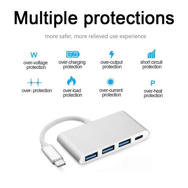 USB-C-hubb till 3st USB-A och 1st USB-C