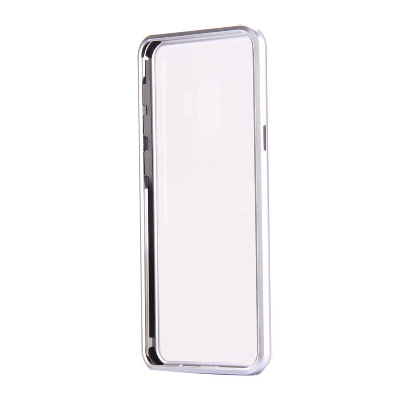 Metallram med skydd för baksida till Samsung S7, vit