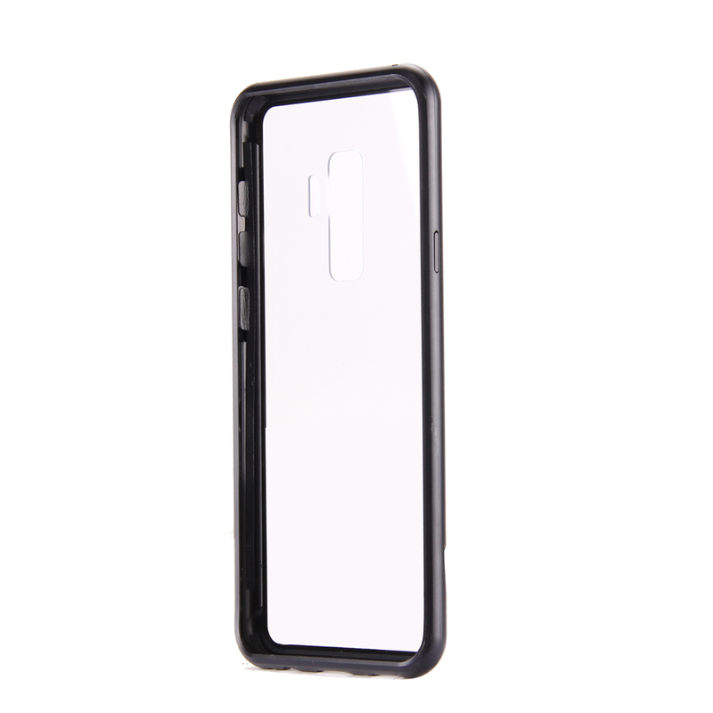 Metallram med skydd för baksida Samsung Galaxy S9 Plus, svart