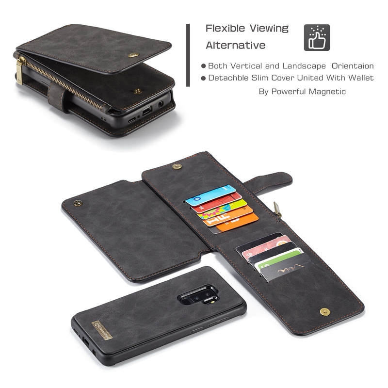 CaseMe plånboksfodral, Samsung Galaxy S8 Plus, svart