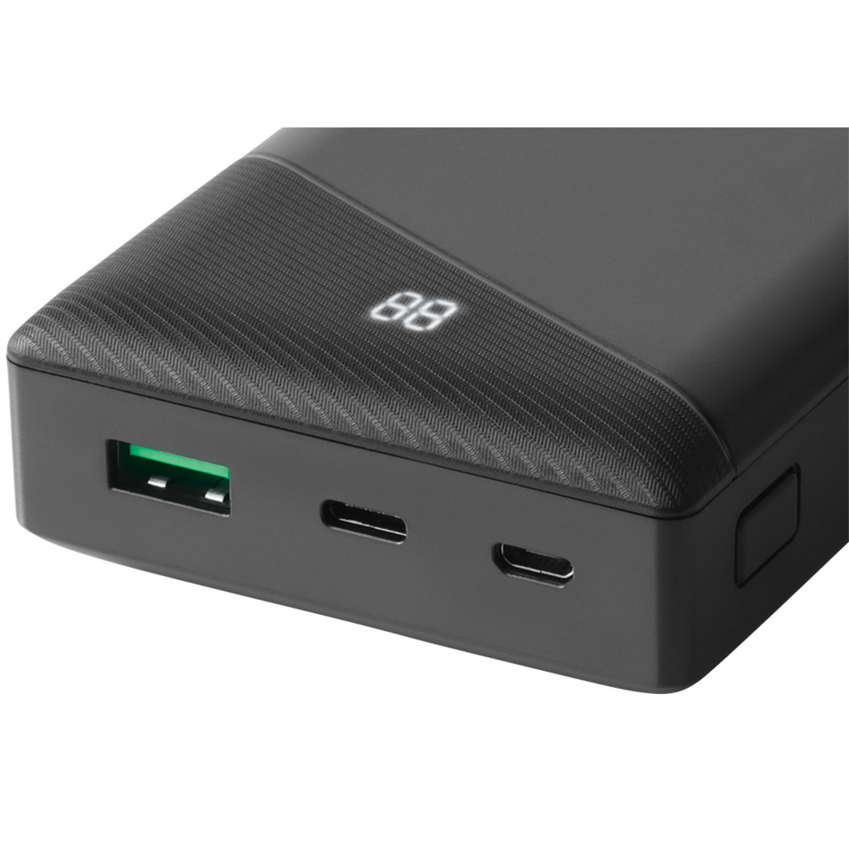 DELTACO Powerbank med både USB-A och USB-C, PD, 20.000 mAh, 18W