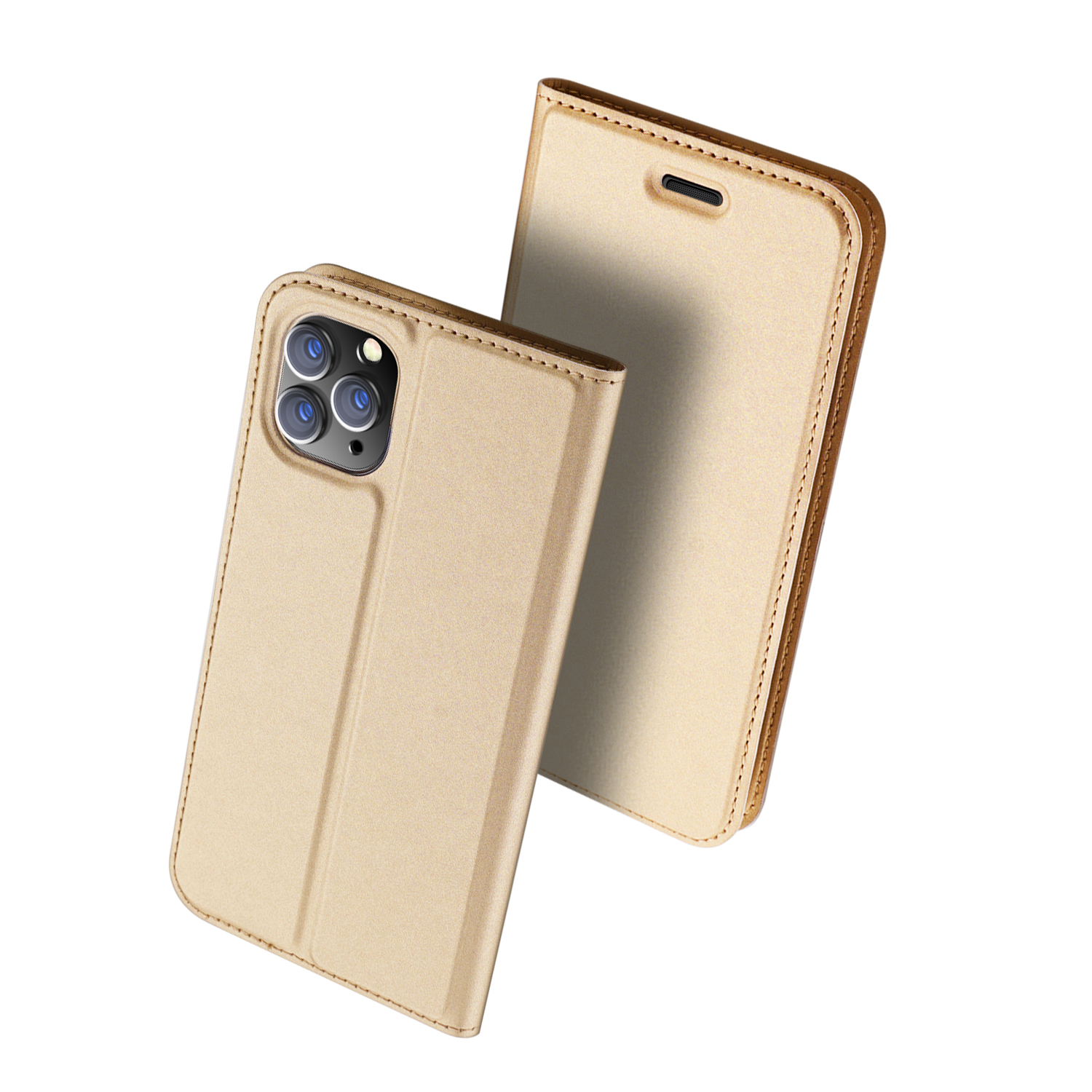 DUX DUCIS Skin Pro läderfodral till iPhone 11 Pro Max, guld