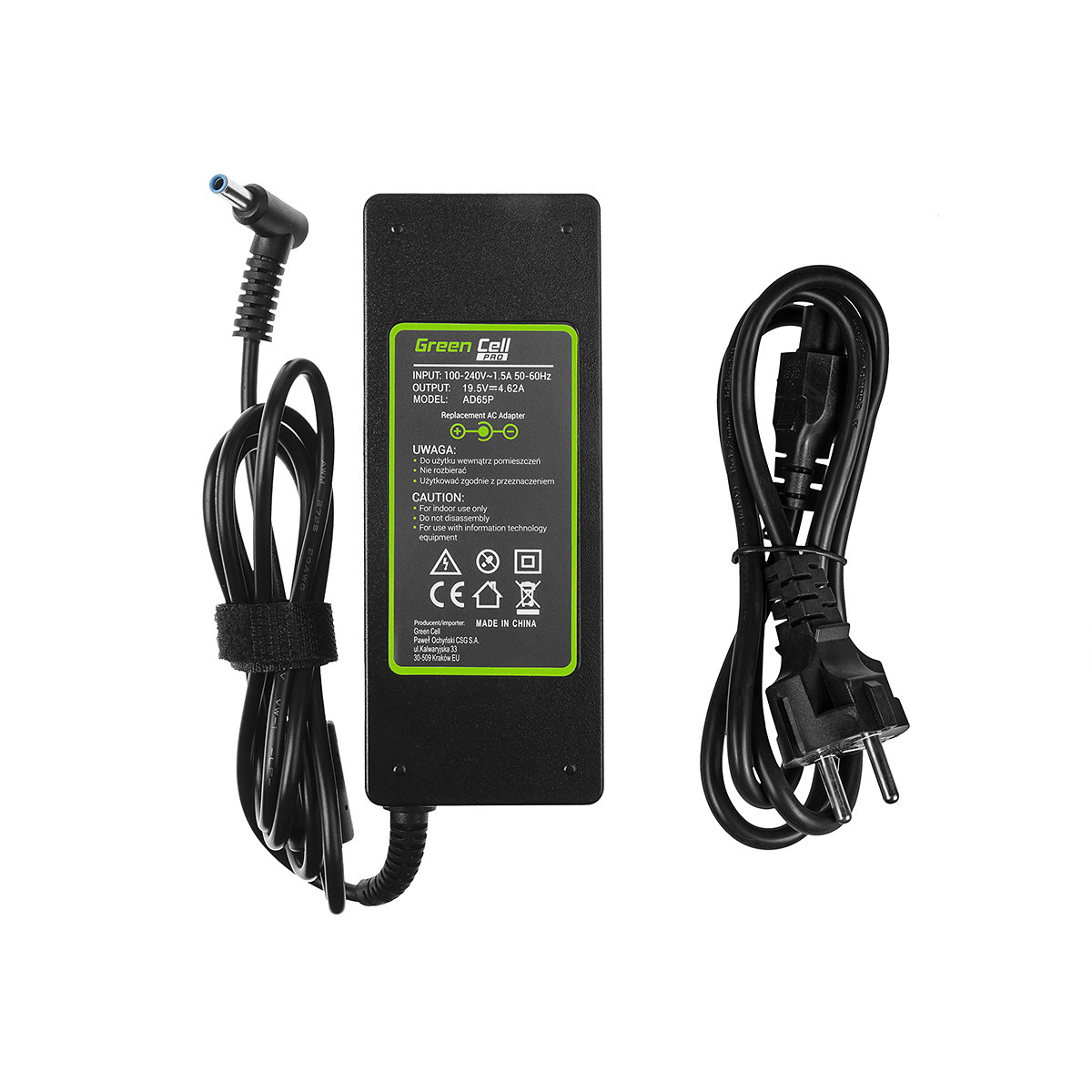 AC adapter Green Cell PRO 19.5V 4.62A 90W for HP 250 G2 ProBook 650 G2