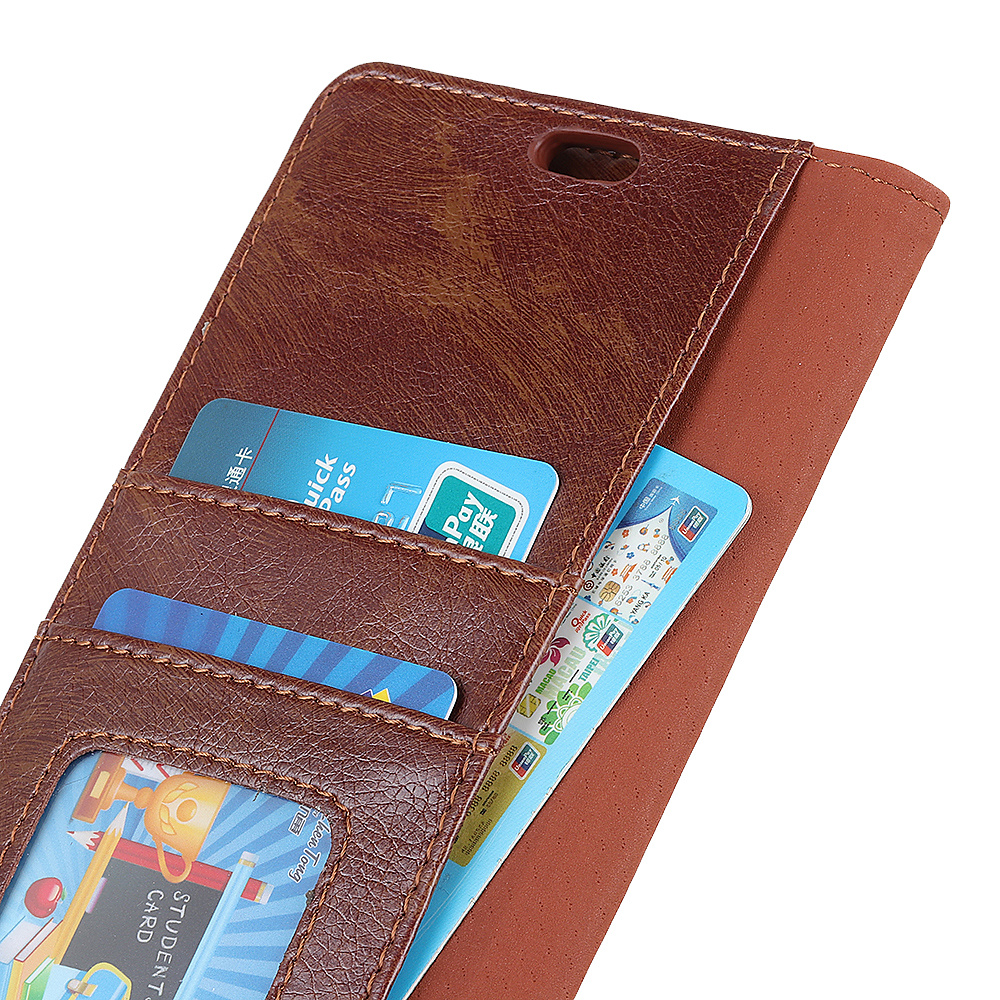 Plånboksfodral med ställ, Samsung Galaxy S10, brun