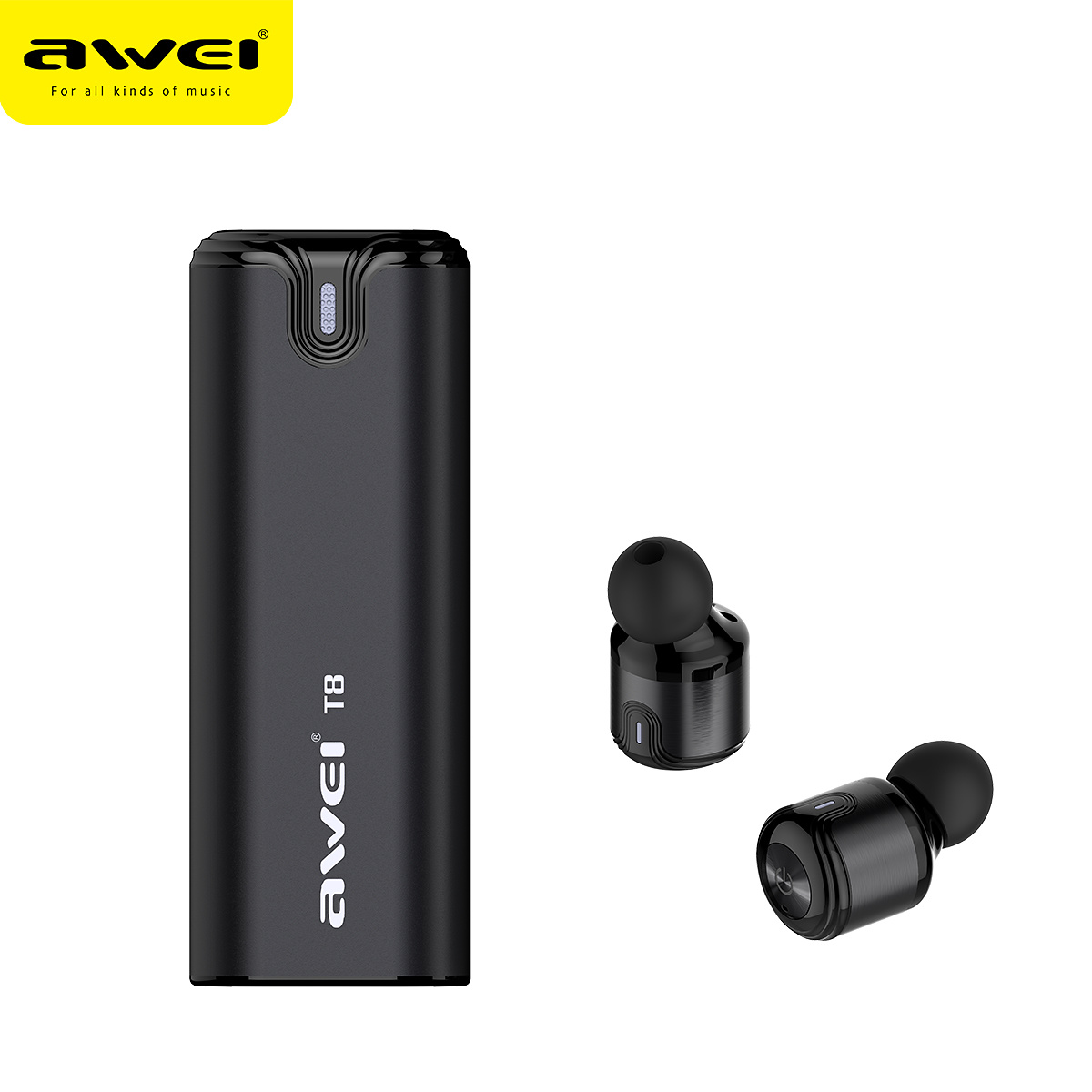 AWEI T8 Bluetooth 4.2 trådlösa mini in-ear hörlurar