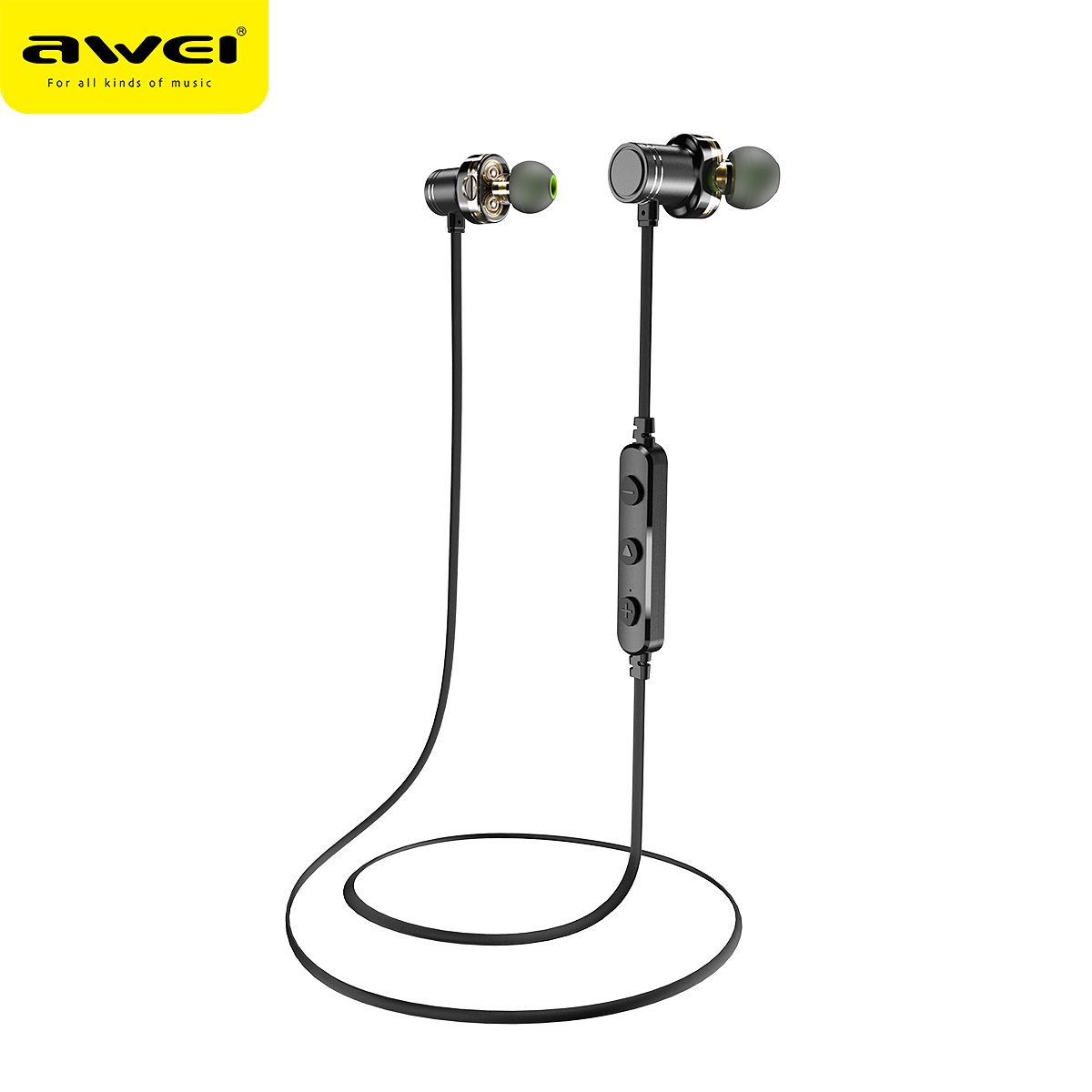 AWEI X670BL Vattentäta In-Ear hörlurar Bluetooth 4.2