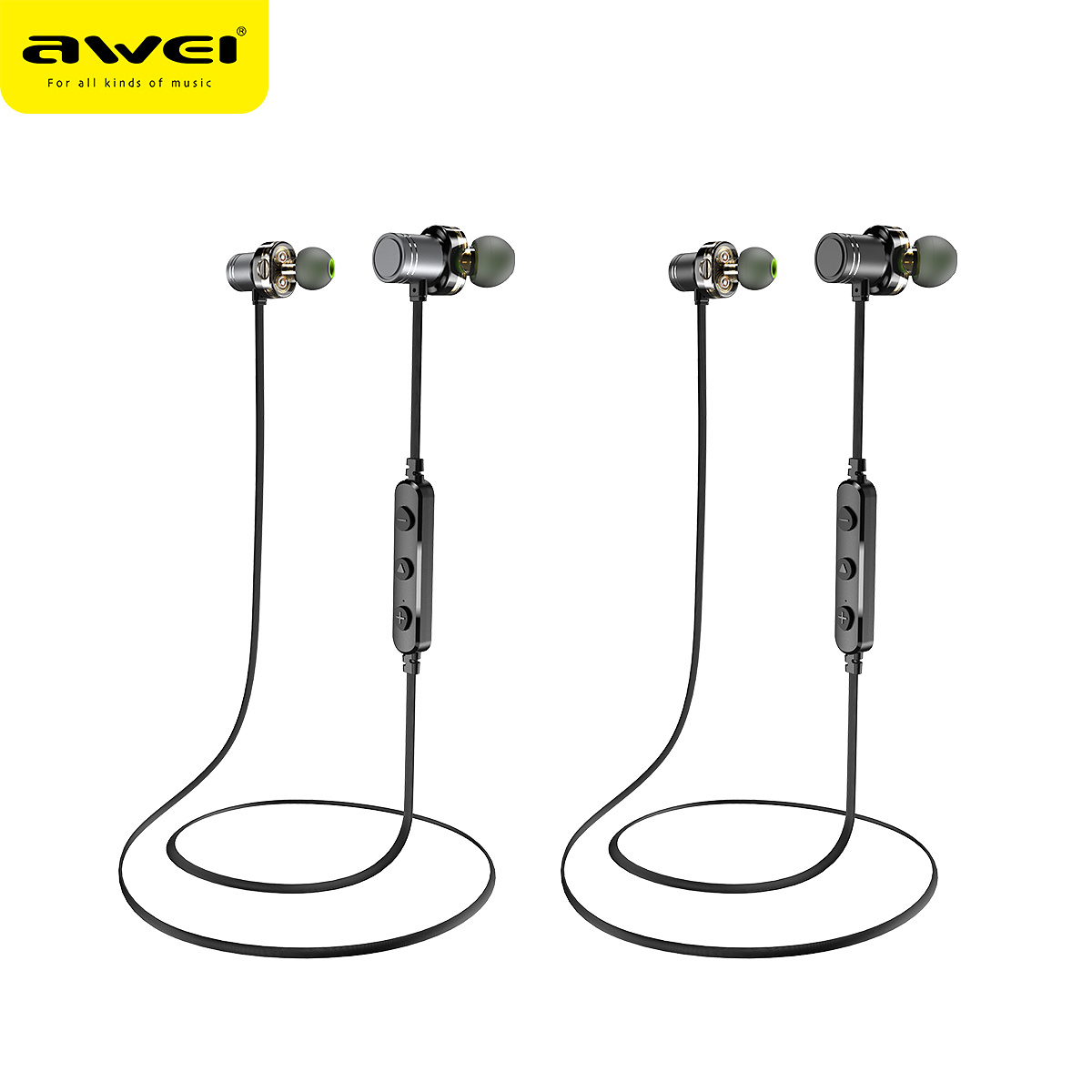 AWEI X670BL Vattentäta In-Ear hörlurar Bluetooth 4.2