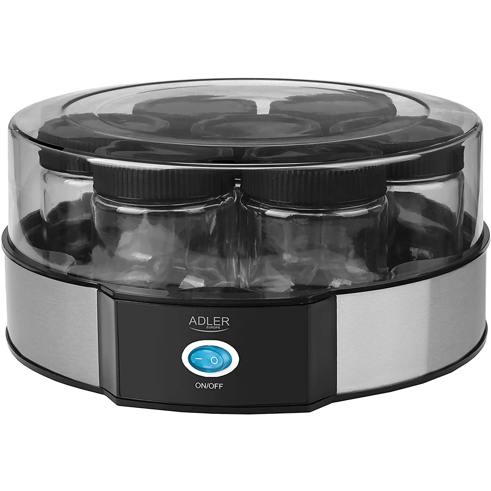 Adler AD 4476 Yogurt Maker yogurtmaskin +7 glasbehållare, 20W