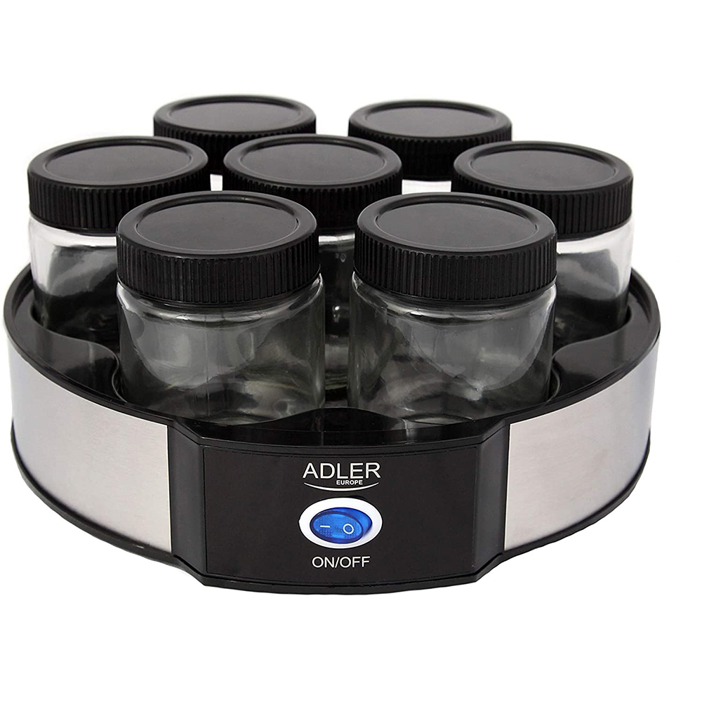 Adler AD 4476 Yogurt Maker yogurtmaskin +7 glasbehållare, 20W