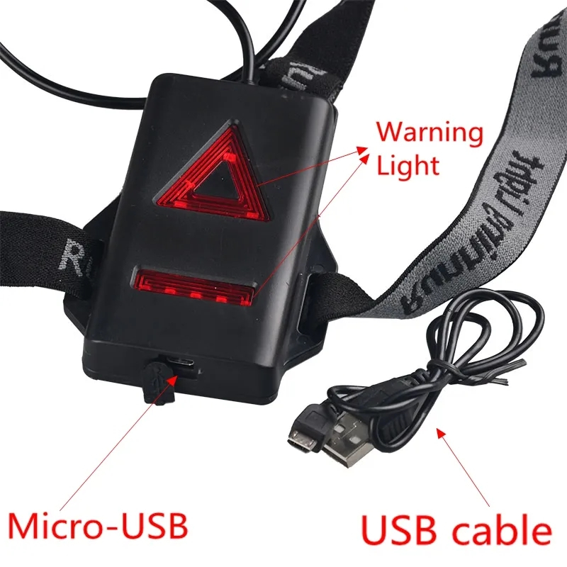 USB-laddningsbar löparlampa med reflexsele, 200lm, 6W