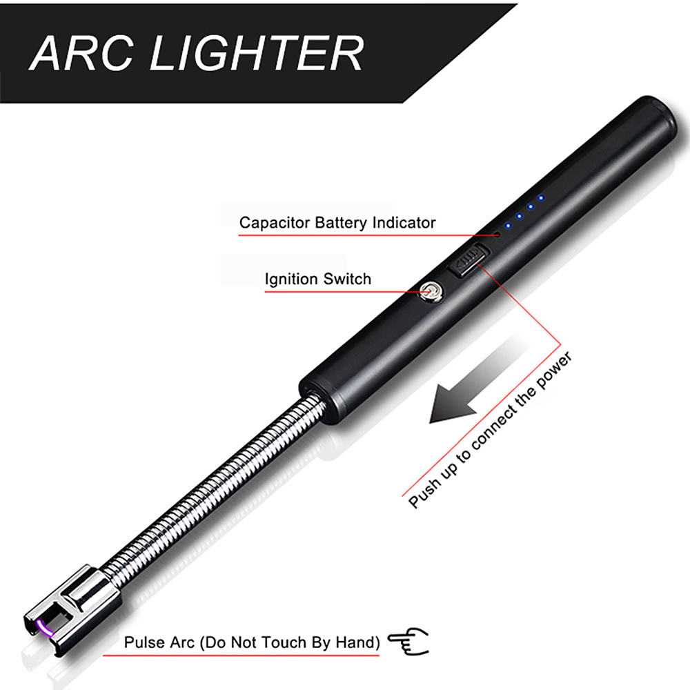 ArcLighter böjbar uppladdningsbar USB-tändare, Ice black