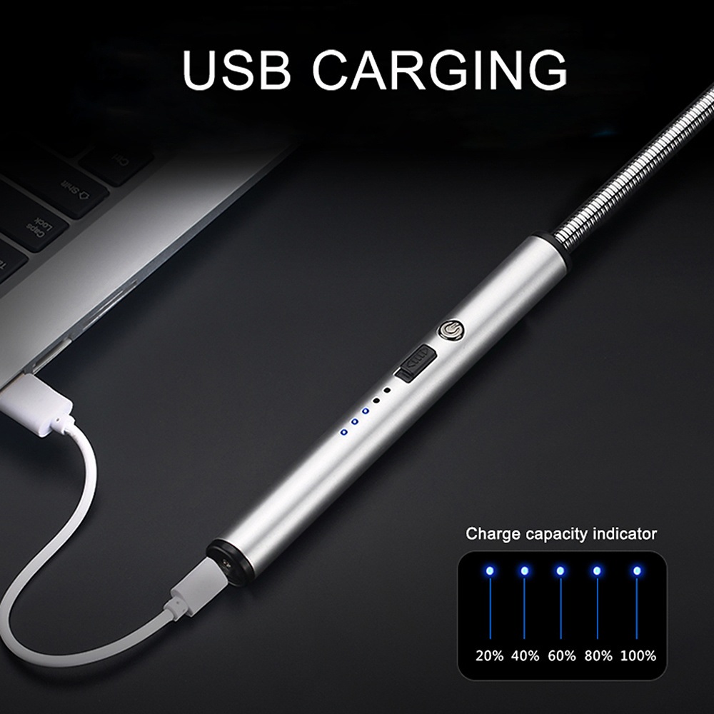 ArcLighter böjbar uppladdningsbar USB-tändare, Ice black