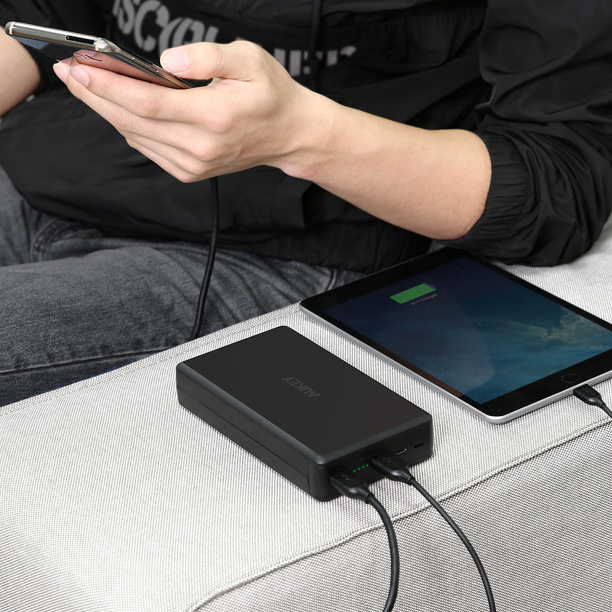 Aukey PB-T11 Powerbank Quick Charge 3.0, 2xUSB, 30.000mAh