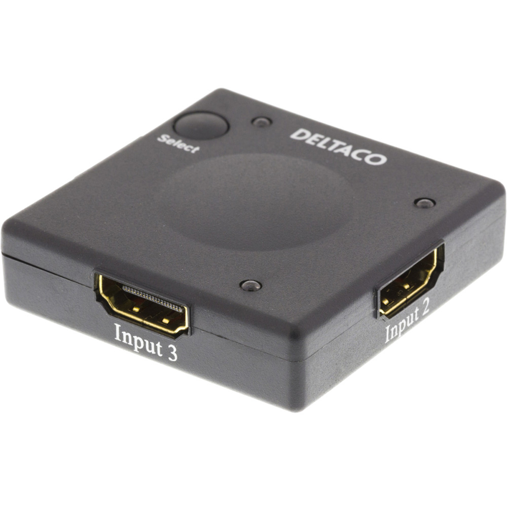 Deltaco Automatisk 3-1 HDMI-switch Mini, 3D-stöd, 1080p