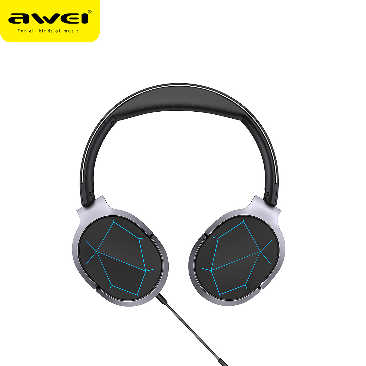 AWEI A799BL Trådlöst headset, mikrofon, Bluetooth 5.0, svart