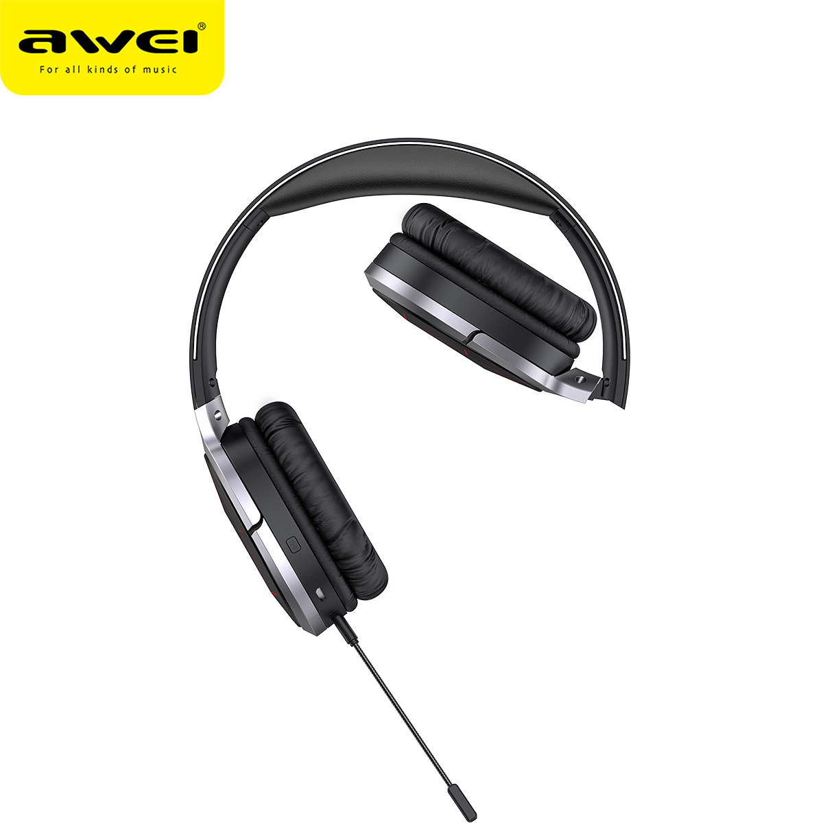 AWEI A799BL Trådlöst headset, mikrofon, Bluetooth 5.0, svart