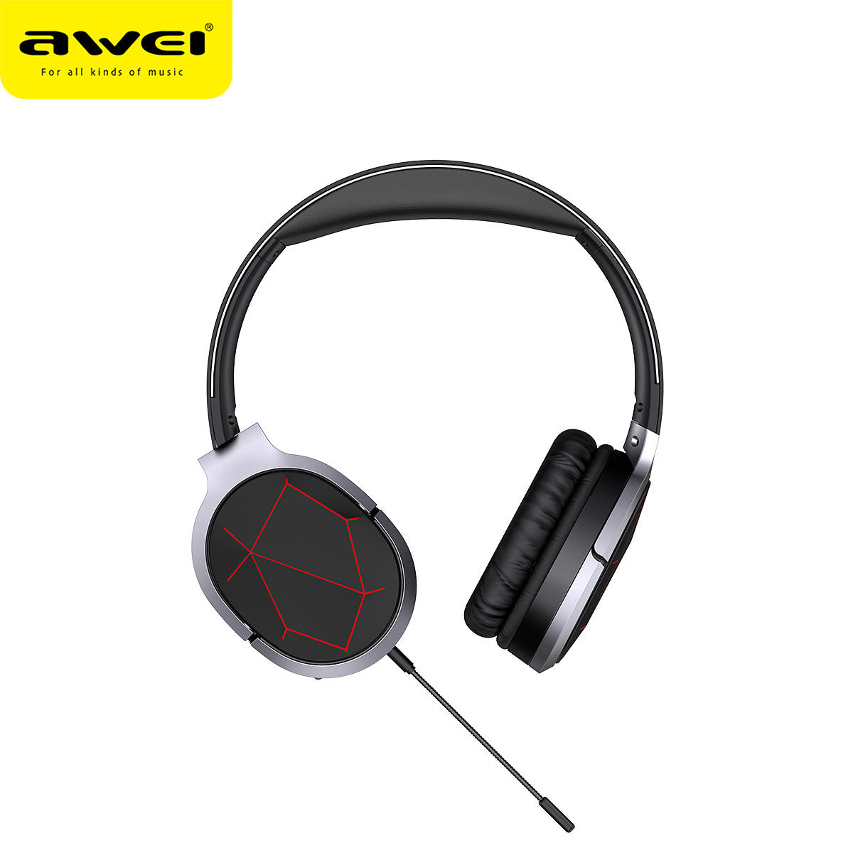 AWEI A799BL Trådlöst headset, mikrofon, Bluetooth 5.0, svart