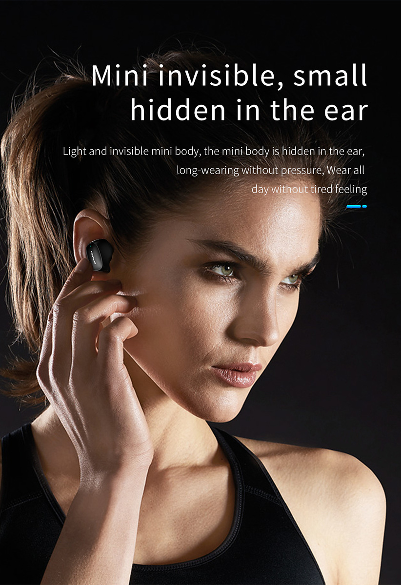 AWEI T13 Trådlösa in-ear hörlurar, laddningsbox, bluetooth 5.0