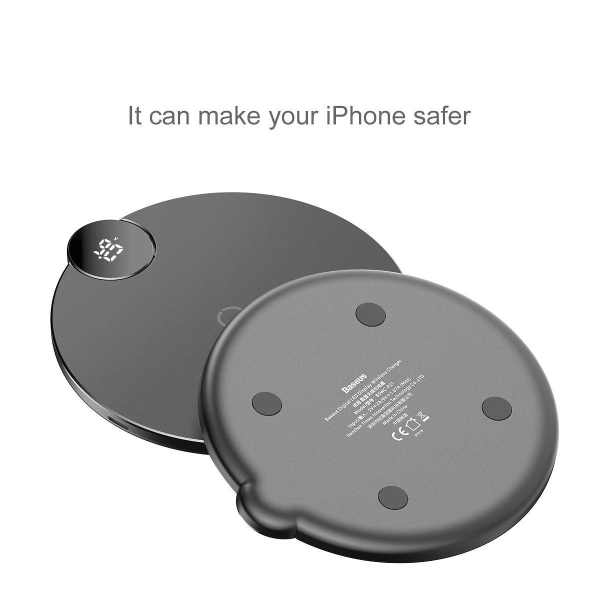 Baseus 10W Trådlös laddare med LED-display