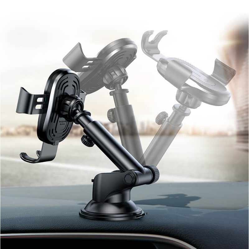 Baseus trådlös laddare till bilen, flexibel arm