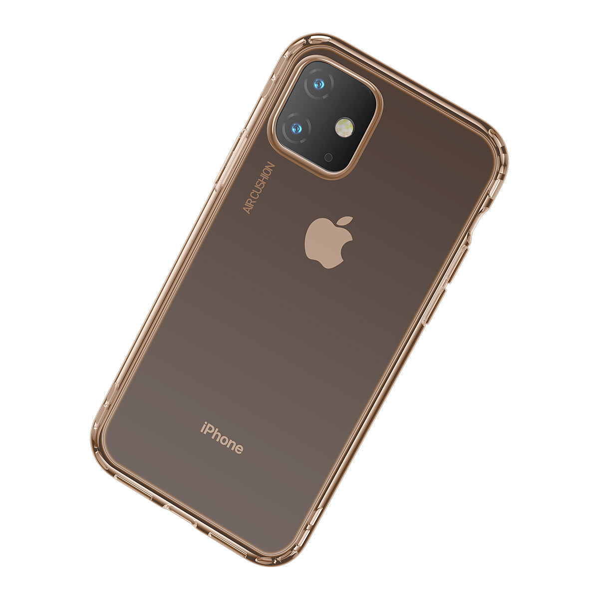 BASEUS stötsäkert TPU-skal, iPhone 11, guld/transparent