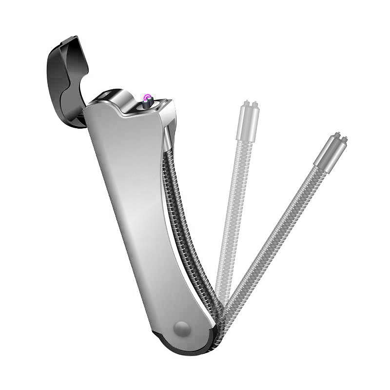 Arclighter BBQ, böjbar uppladdningsbar USB-tändare, silver