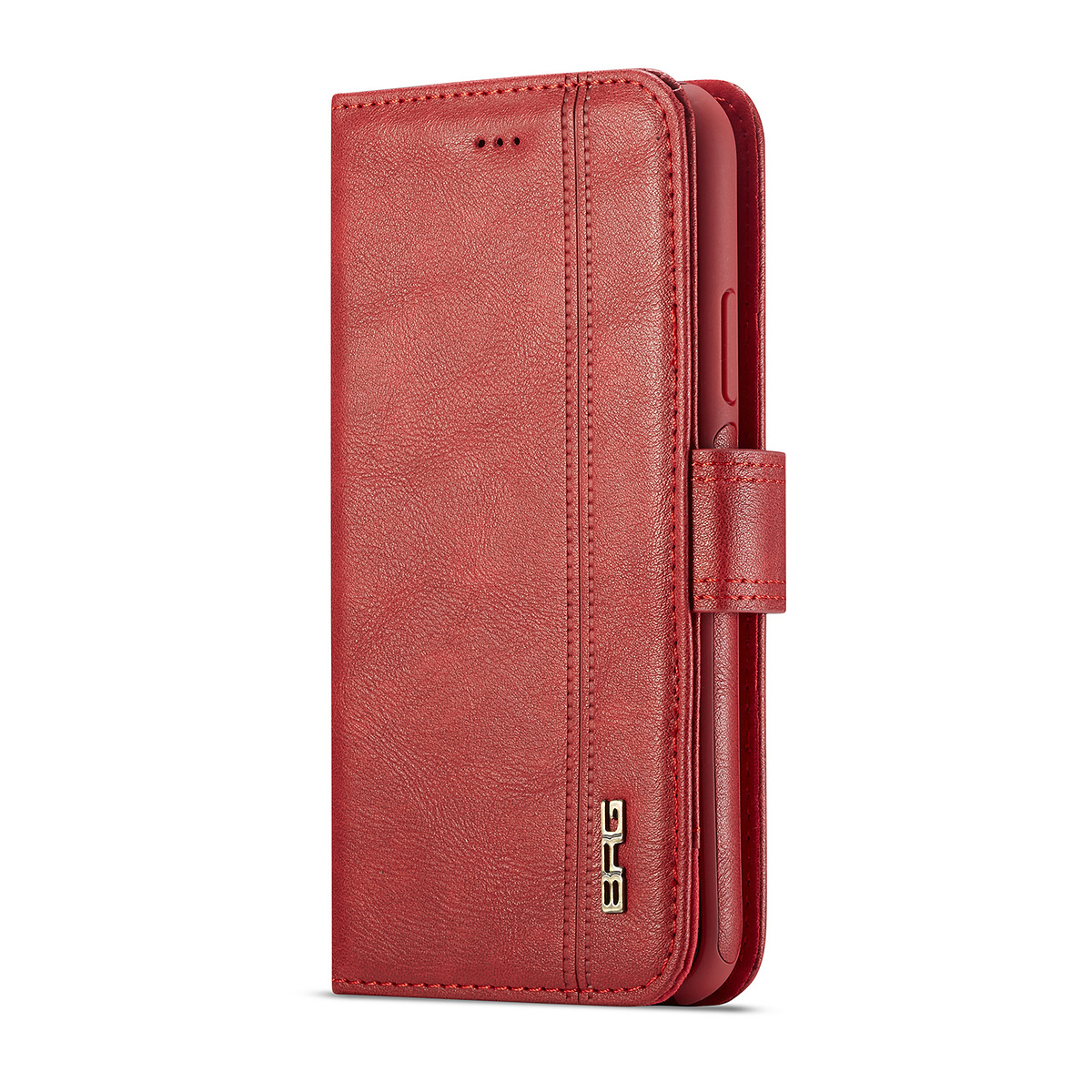 BRG Luxury plånboksfodral med ställ, iPhone 11 Pro, röd
