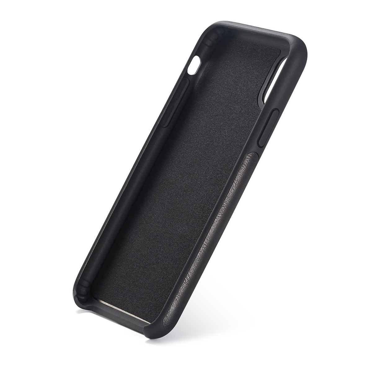 BRG Luxury plånboksfodral med ställ, iPhone XS Max, svart
