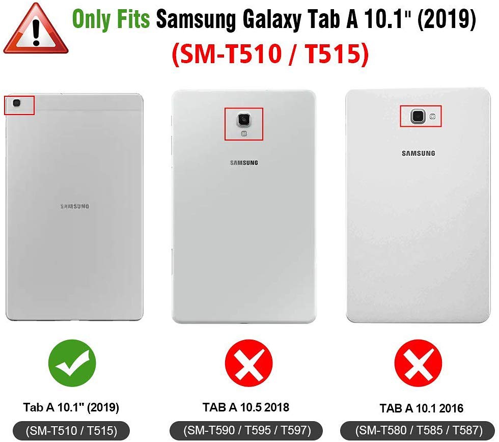 Barnfodral, Samsung Galaxy Tab A 10.1 (2019) SM-T515, rosa