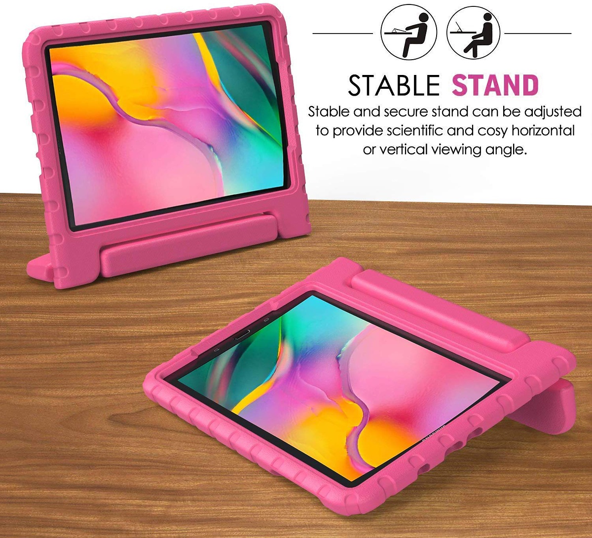 Barnfodral, Samsung Galaxy Tab A 10.1 (2019) SM-T515, rosa