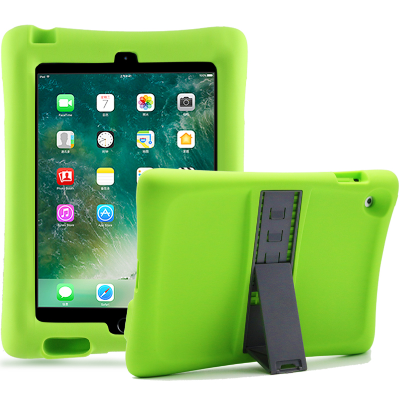 Silicone Shockproof Protective Cover Case for iPad 2/3/4-Green