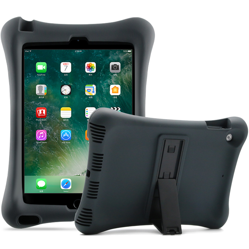 Silicone Shockproof Protective for iPad Air iPad Air 2 iPad 9.7-Black