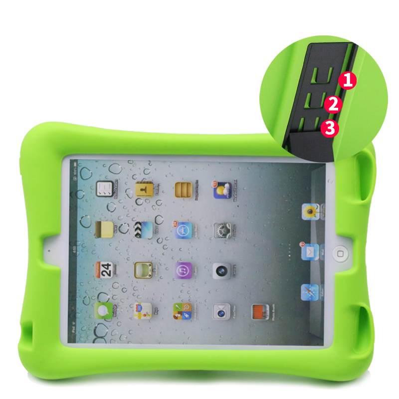 Barnfodral i silikon för iPad mini 1/2/3, grön