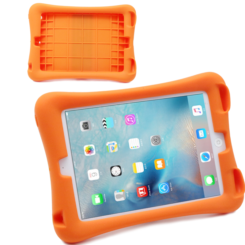 Silicone Shockproof Protective Cover Case for iPad Mini 1/2/3-Orange