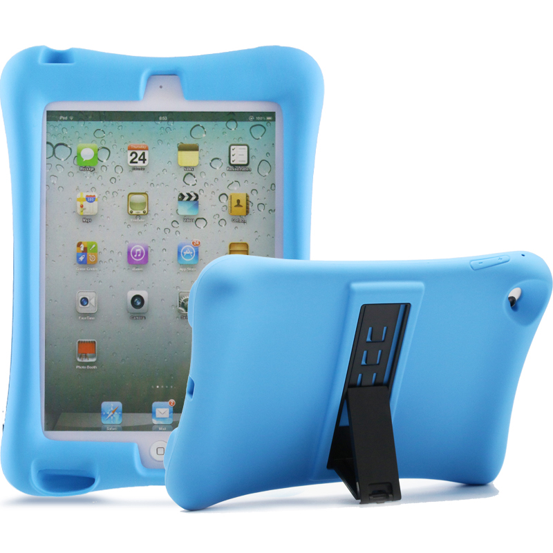 Silicone Shockproof Protective Cover Case for iPad Mini 4/5-Blue