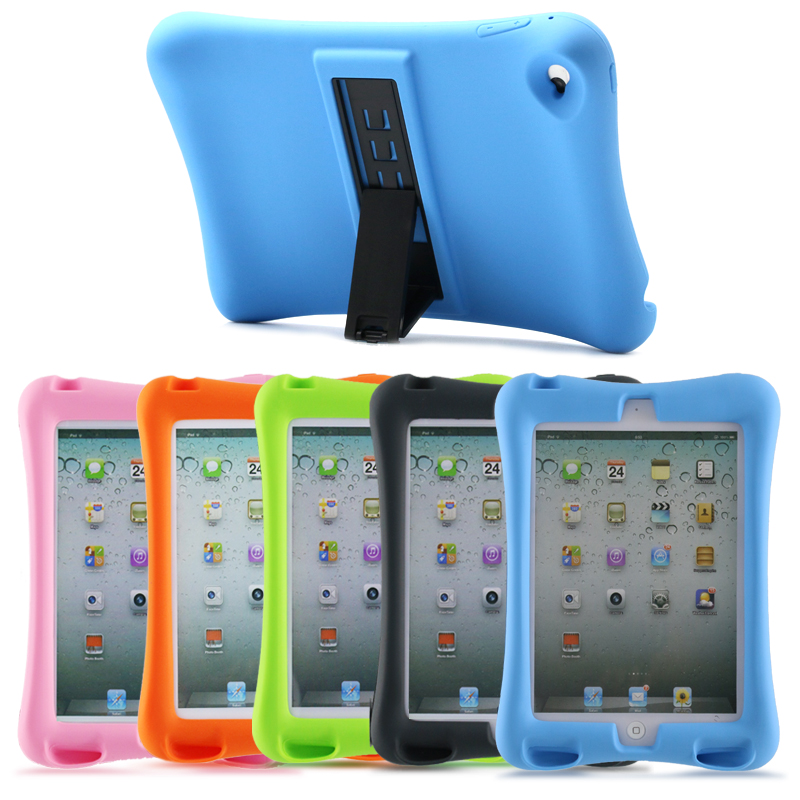 Silicone Shockproof Protective Cover Case for iPad Mini 4/5-Blue