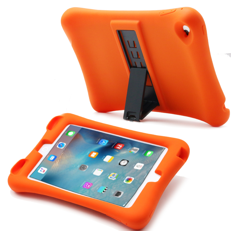 Silicone Shockproof Protective Cover Case for iPad Mini 4/5-Orange